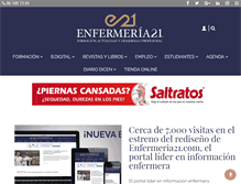 Tablet Screenshot of enfermeria21.com